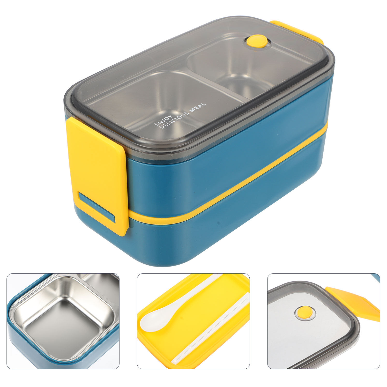 Bento Box Two Tier - Paslanmaz Çelik Bento Kutusu Çift Katmanlı