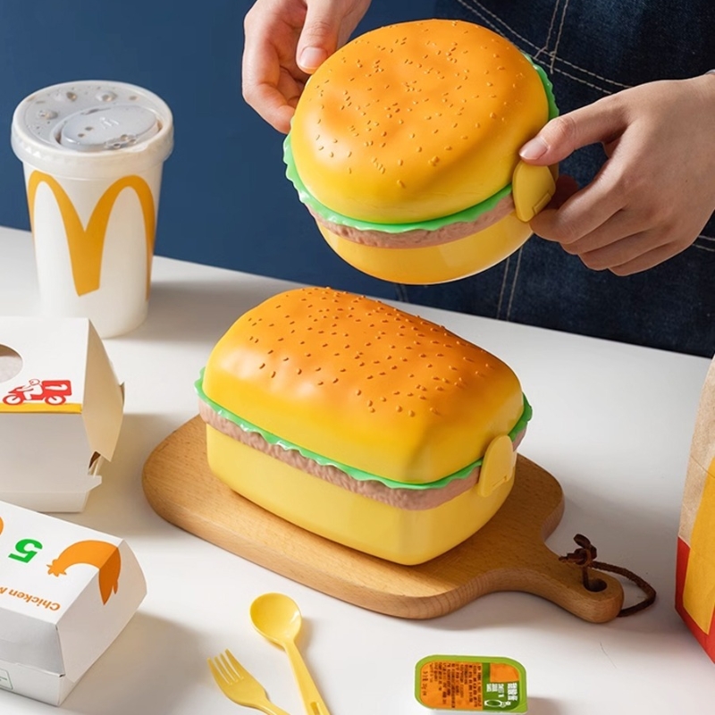Hamburger yemek kabı Çift Katm - Bento Box Two Tier incelemesi ve fiyatı